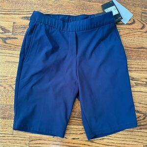 NWT New NIKE Flex UV Victory Women’s Stretch Pull On Golf Shorts Navy Blue XS